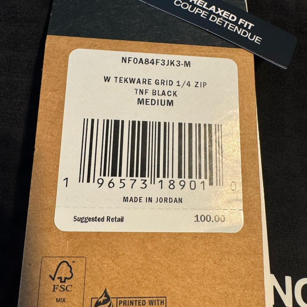 NWT The North Face Black Tekware Grid 1/4 Zip - Picture 8 of 8